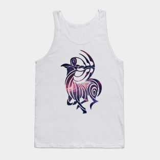 Sagittarius zodiac sign Galaxy theme Effect Tank Top